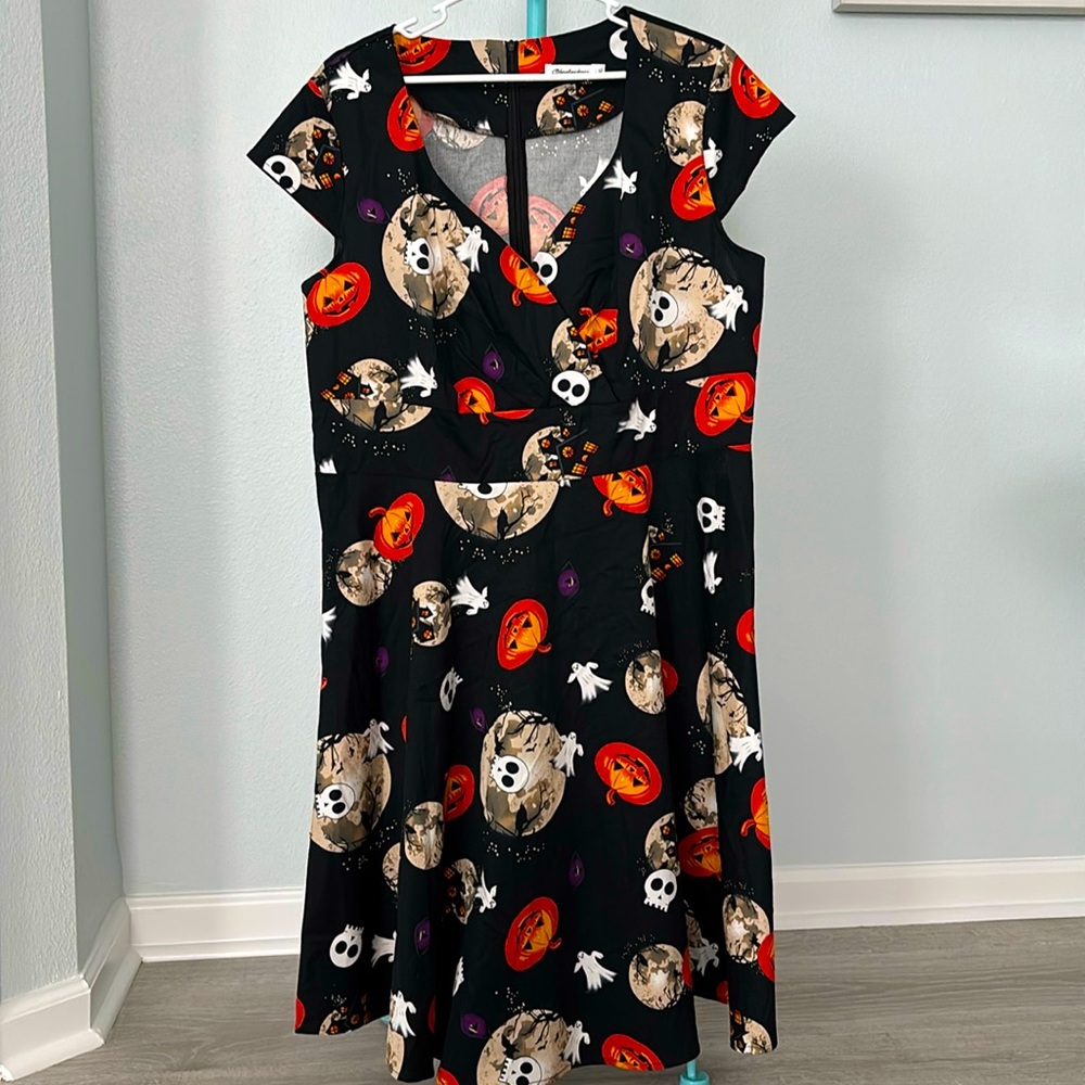 Bbonlinedress Women’s 1950s Retro Swing Cap Sleeve Halloween Dress size 3XL